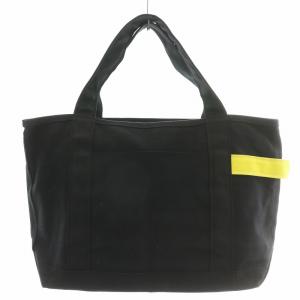 トートバッグ ハンドバッグ キャンバス バイカラー 黒 ブラック 黄色 イエロー /BB