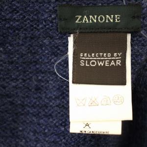 ZANONE ストール カシミヤ100％ ニット 大判 ショール ネイビー 紺 /G