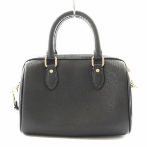 COACH ミニボストン ハンドバッグ ショルダーバッグ 2way レザー 黒 ブラック CH157