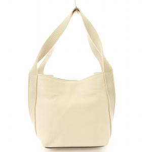 GIANNI CHIARIN ハンドバッグ 型押しレザー 白 /MM