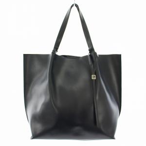 トートバッグ ハンドバッグ レザー ポーチ付き 紺 ネイビー /YT