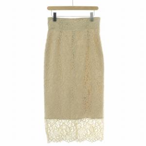 23SS リバーレースIラインスカート タイト ミモレ ロング 40 ベージュ 23060240103010