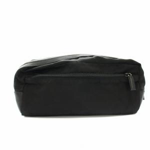 PRADA ポーチ ナイロン 三角プレート ブラック