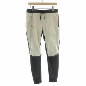 ジョガーパンツ イージー ウエストゴム ストレッチ 切替 ロゴ M グレー /BB