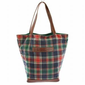 トートバッグ ハンドバッグ ロゴ レザー ナイロン カーキ 01-31