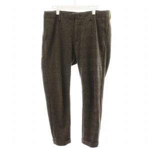 CRAZY RIB SLACKS パンツ スラックス 総柄 V 茶 ブラウン WCT009 /AN38