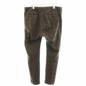 1PIU1UGUALE3 CRAZY RIB SLACKS パンツ スラックス 総柄 V 茶 ブラウン WCT009 /AN38