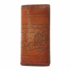 サンタル カリグラフィー スクリットレザー 長財布 ブラウン