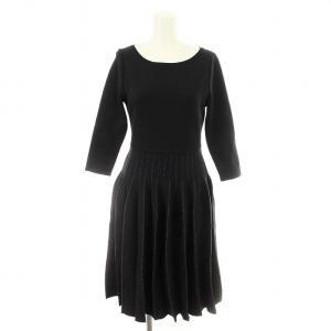 ワンピース ひざ丈 長袖 36 紺 1017281683065360 /MM