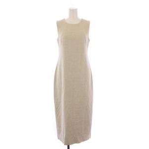 コットンリネンドレス ワンピース ロング ノースリーブ 38 ベージュ 11910321 /BM