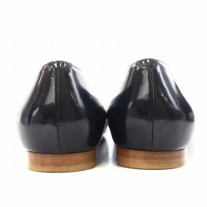 PELLICO フラットシューズ パンプス ポインテッドトゥ エナメル 37 紺 ネイビー