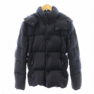 × デュベティカ DUVETICA ダウンジャケット フード アウター V 紺 ネイビー MRB023 WSL002