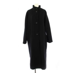 any SUPER100 ウール ブレンド スタンドカラー ドルマン ロングコート 724160009