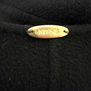 MUSE de Deuxieme Classe Victorian リバーノーカラーコート 18-020-500-4010 ウール コート F 黒 ブラック