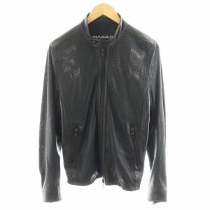 PUNCHING SHEEP SINGLE RIDERS レザージャケット ブラック