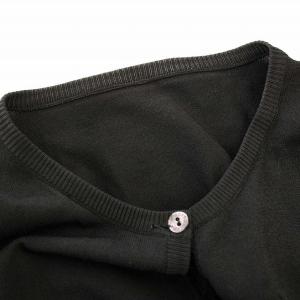 DOLCE&GABBANA カーディガン アンサンブル ニット ボレロ ベアトップ S相当 黒 ブラック /G