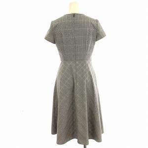 ANAYI 半袖 ワンピース グレンチェック 101817-14-310-98 ひざ丈 36 グレー