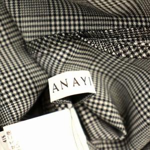 ANAYI 半袖 ワンピース グレンチェック 101817-14-310-98 ひざ丈 36 グレー