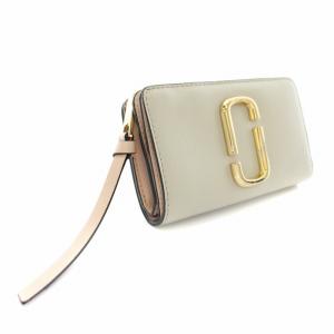 MARC JACOBS ザスナップショットコンパクトウォレット 財布 二つ折り 小銭入れ レザー グレー M0014281 /YT