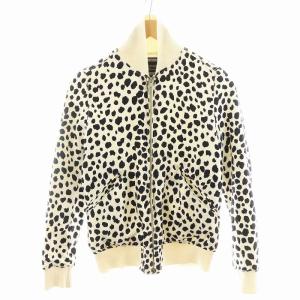 ジャンパー ブルゾン レオパード ヒョウ柄 S 白 ホワイト 黒 ブラック 0553AB01 /AN26