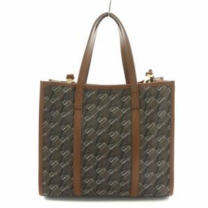 VIOLA d'ORO ブルーノトート 2WAY ハンドバッグ ショルダーバッグ PVC 牛革 レザー ロゴ 茶 ブラウン /BB