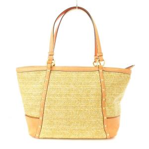 COACH トートバッグ ストローバック ベージュ オレンジ  F21959 /MM