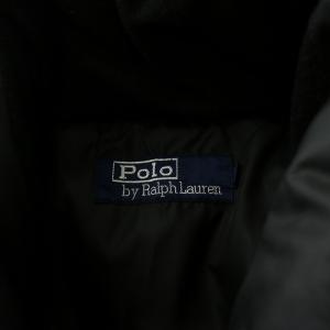 Polo by Ralph Lauren ダウンジャケット スタンドカラー アウター ミドル丈 ロゴ プリント 紺 ネイビー /BB
