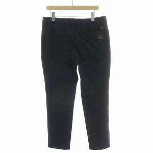 archivio ゴルフウェア テーパードパンツ スラックス ジップフライ ストレッチ 裏起毛 ロゴ 切替 50 紺 ネイビー