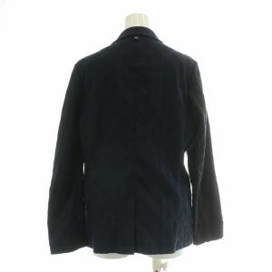 PEARLY GATES テーラードジャケット ブレザー アウター シングル ロゴ 総柄 1 紺 ネイビー /BB