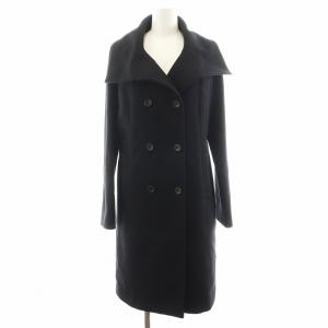 MANNINGTENELLE コート ロング丈 ウール アウター 4 黒 ブラック 01-8309636