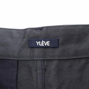YLEVE ワイドパンツ ボタンフライ コットン 1 ダークグレー 168-9140006 /AN41