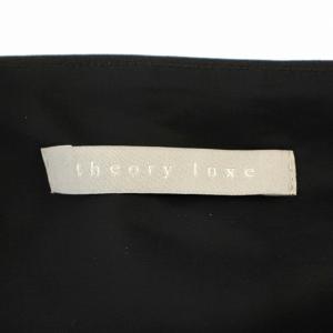 theory luxe ワンピース 13-1305500 半袖 プリーツ ひざ丈 40 黒 ブラック /G