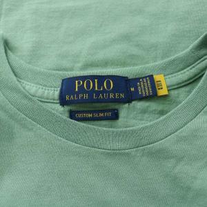 POLO RALPH LAUREN CUSTOM SLIM FIT ポロベア Tシャツ 半袖 クルーネック プリント M 緑 グリーン /BB