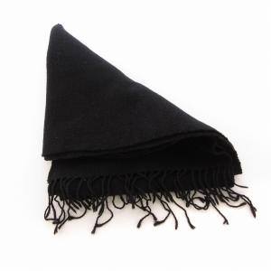 FENDI マフラー ストール ロゴ ウール イタリア製 黒 ブラック /EE
