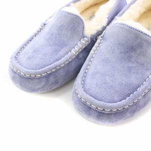 UGG australia アンスレー Ansley ローファー モカシン ムートン USA7 24cm 青紫 S/N3312 /TK