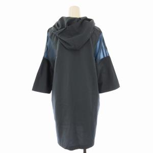 adidas Originals ワンピース チュニック フード ミニ 七分袖 XS 青 ブルー GK3647 /EE