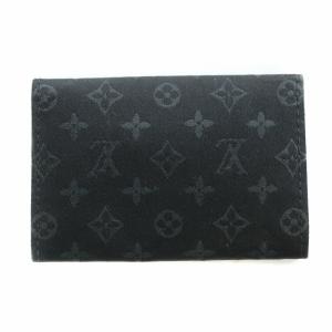 LOUIS VUITTON ポルトモネ サテン モノグラムサテン コインケース 小銭入れ コンパクト ロゴ 総柄 黒 ブラック M92137