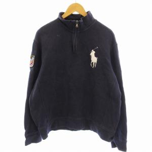スウェット トレーナー ビッグポニー ハーフジップ L 紺 ネイビー KKWS02455 /EE