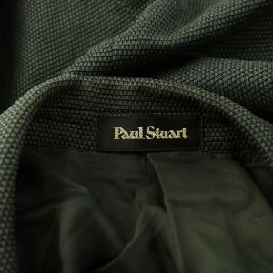 Paul Stuart テーラードジャケット ブレザー アウター シングル 背抜き 麻 リネン 48 カーキ /BB