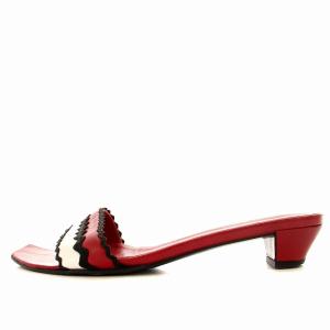 miumiu ミュール サンダル レザー 38.5 赤 レッド