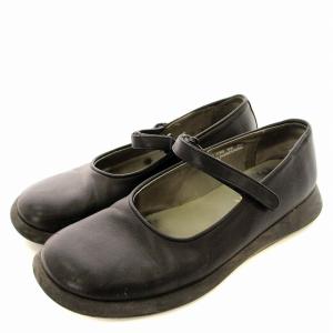 レザーシューズ 28588-007 ストラップ ベルクロ レザー 38 黒 ブラック /G