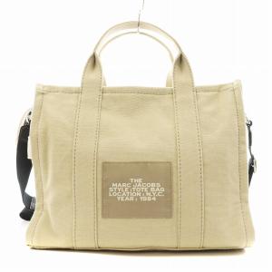 MARC JACOBS THE TOTE BAG トートバッグ ハンドバッグ ショルダーバッグ 2way ロゴ キャンバス ベージュ
