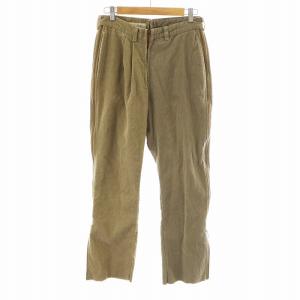 パンツ コーデュロイ カットオフ レオパード ヒョウ柄 ベージュ /AN42