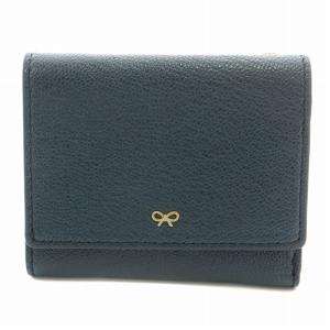 ピーピング アイズ 三つ折り財布 ネイビー