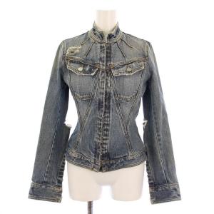 VINTAGE デニムジャケット ジージャン Gジャン USED加工 36 インディゴ /BM