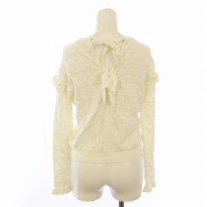 Chesty ニット 長袖 フリル リボン F 白 ホワイト 20J109 /EE