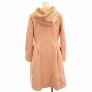 TOCCA フード コート HS0001 中綿ライナー付 ファー ロング コート フリル 0 ピンク /G