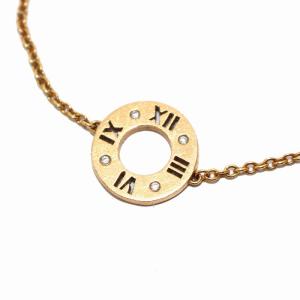 TIFFANY&Co. アトラス ピアスド ブレスレット 4Pダイヤモンド AU750 ピンクゴールド