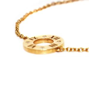 TIFFANY&Co. アトラス ピアスド ブレスレット 4Pダイヤモンド AU750 ピンクゴールド