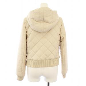 LANVIN en Bleu 3716201 中綿ジャケット ブルゾン フード ジップアップ レース 38 ライトベージュ /KU